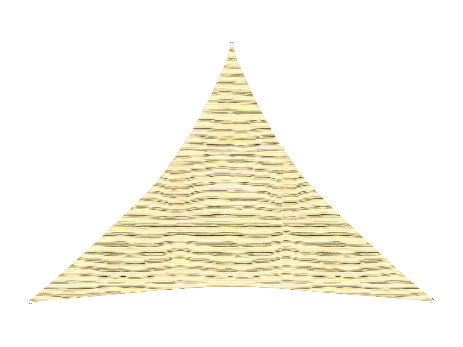 Voile d'ombrage en PEHD triangulaire 3,6x3,6x3,6 m Beige