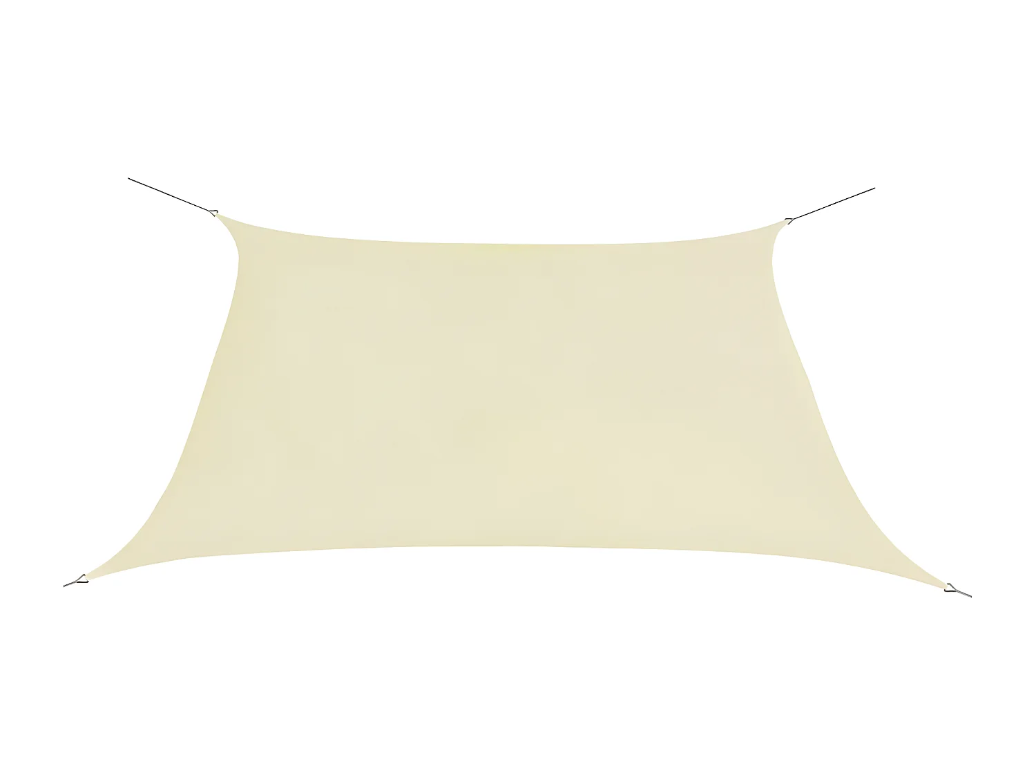 Voile d'ombrage en tissu Oxford carré 3,6 x 3,6 m Crème