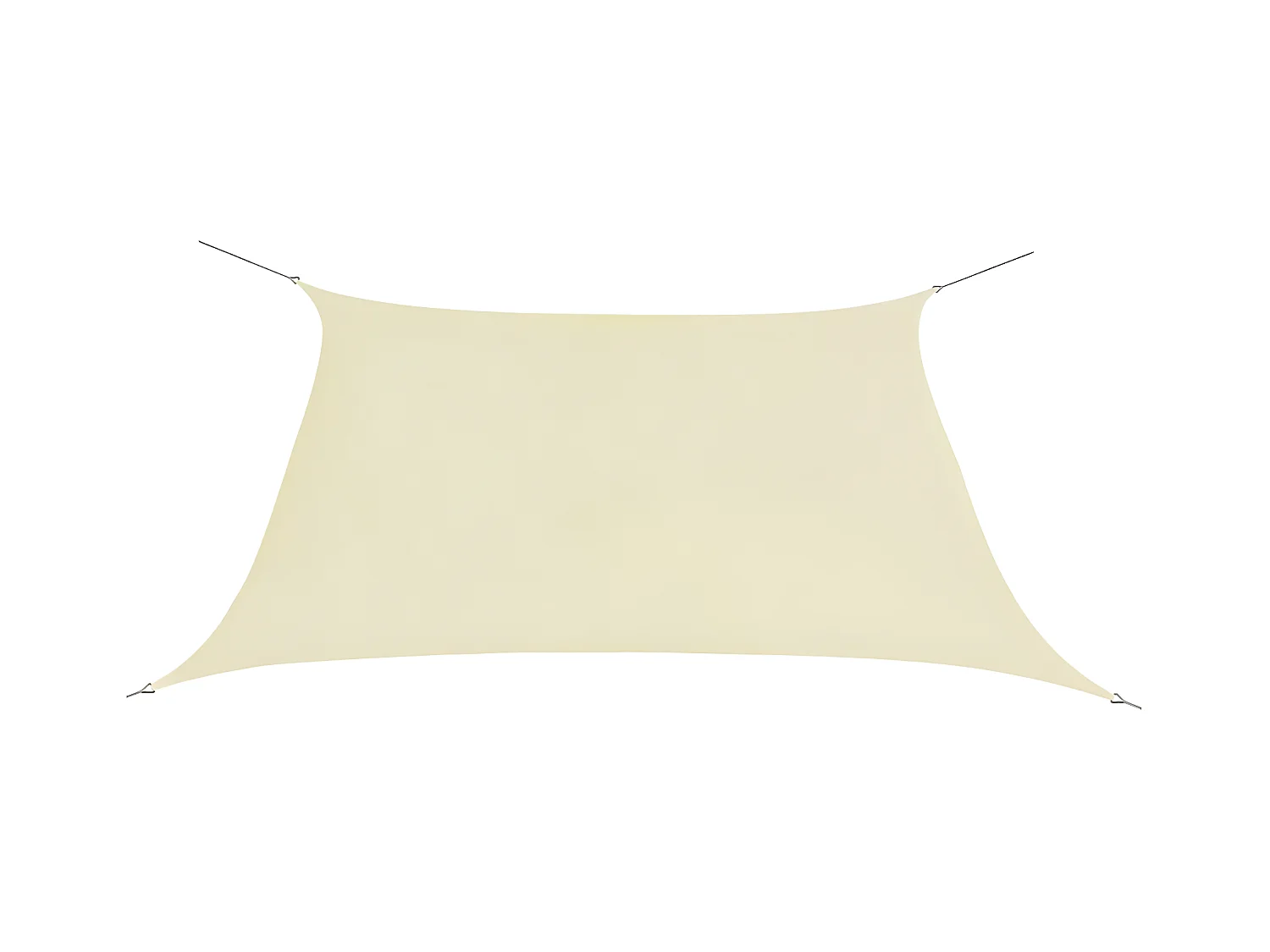 Voile d'ombrage en tissu Oxford carré 3,6 x 3,6 m Crème
