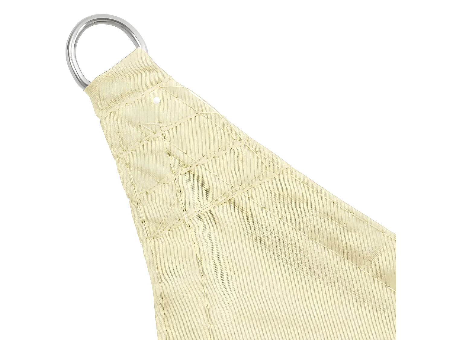 Voile d'ombrage en tissu Oxford carré 3,6 x 3,6 m Crème