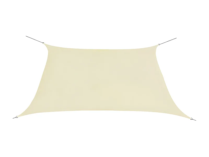 Guarda-sol tecido Oxford quadrangular 3,6x3,6 m creme