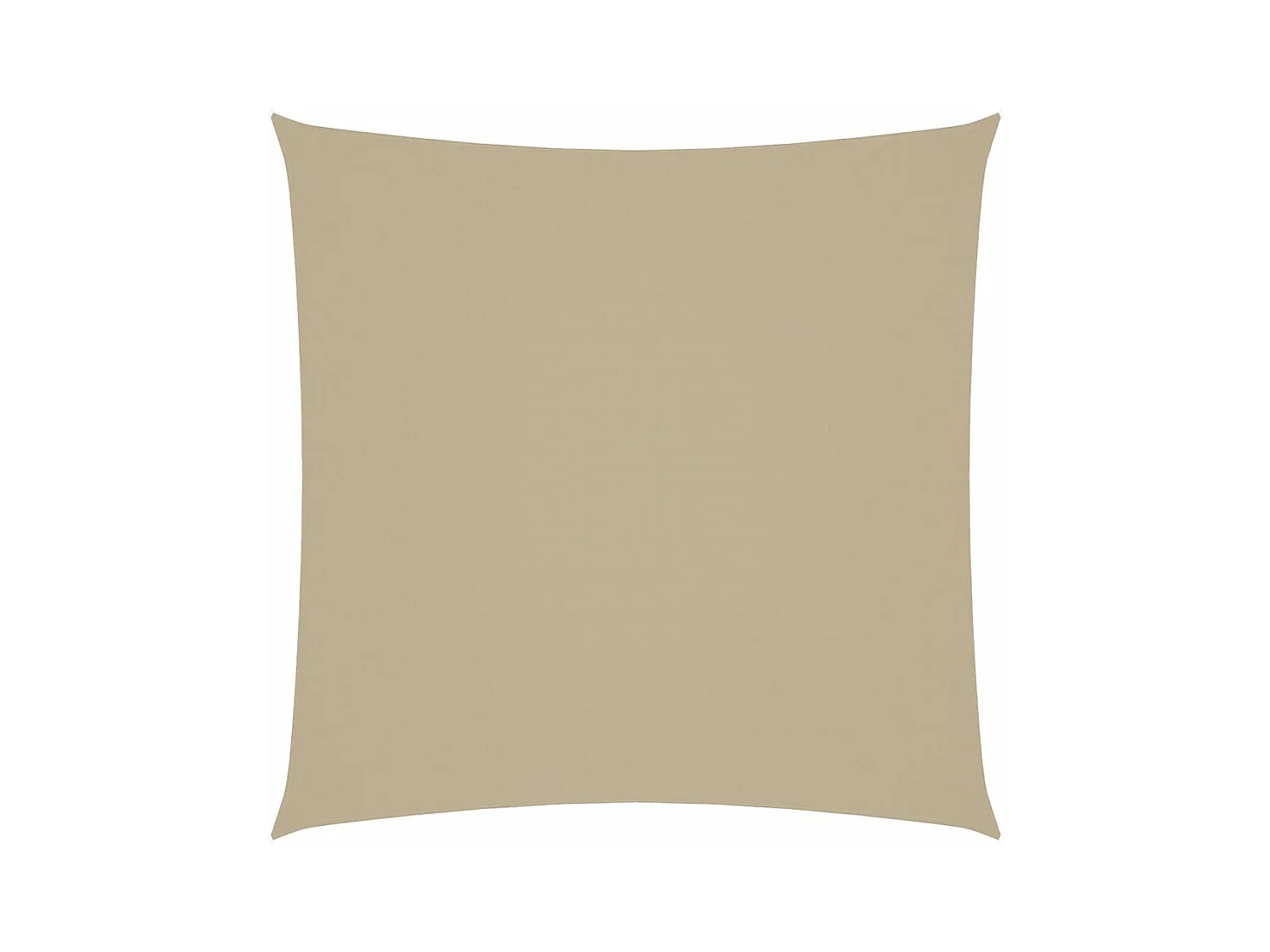 Voile d'ombrage en tissu Oxford carré 3,6 x 3,6 m Beige