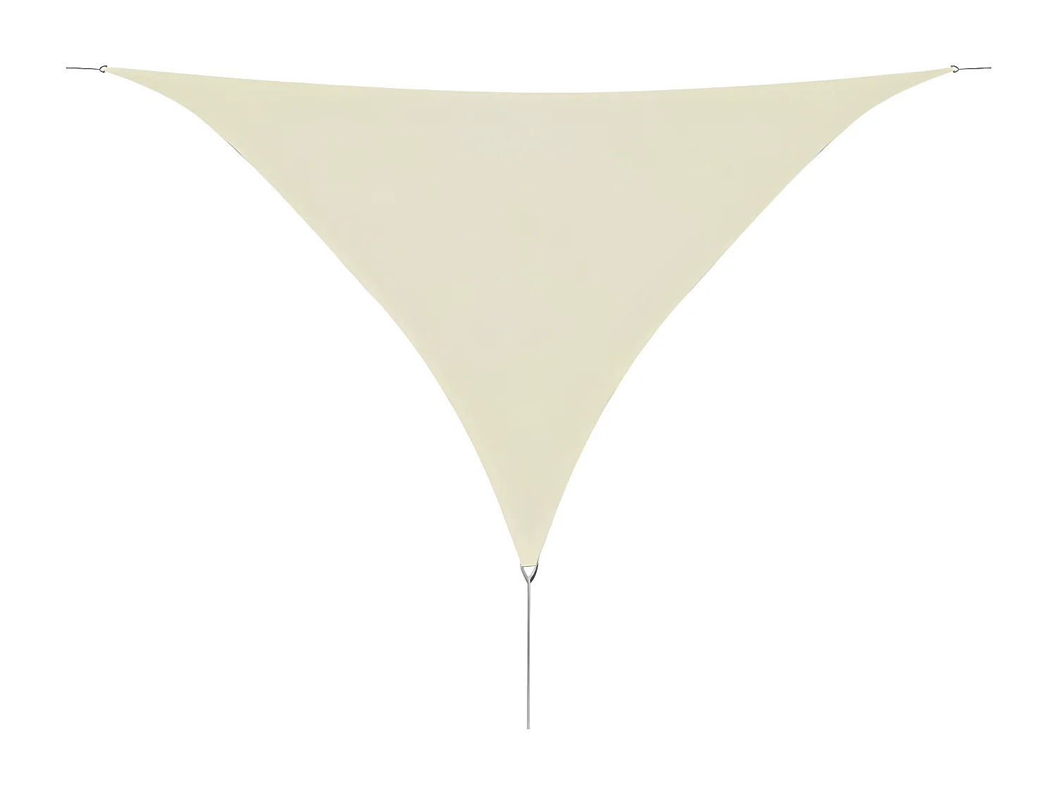 Guarda-sol HDPE triangular 5 x 5 x 5 m creme