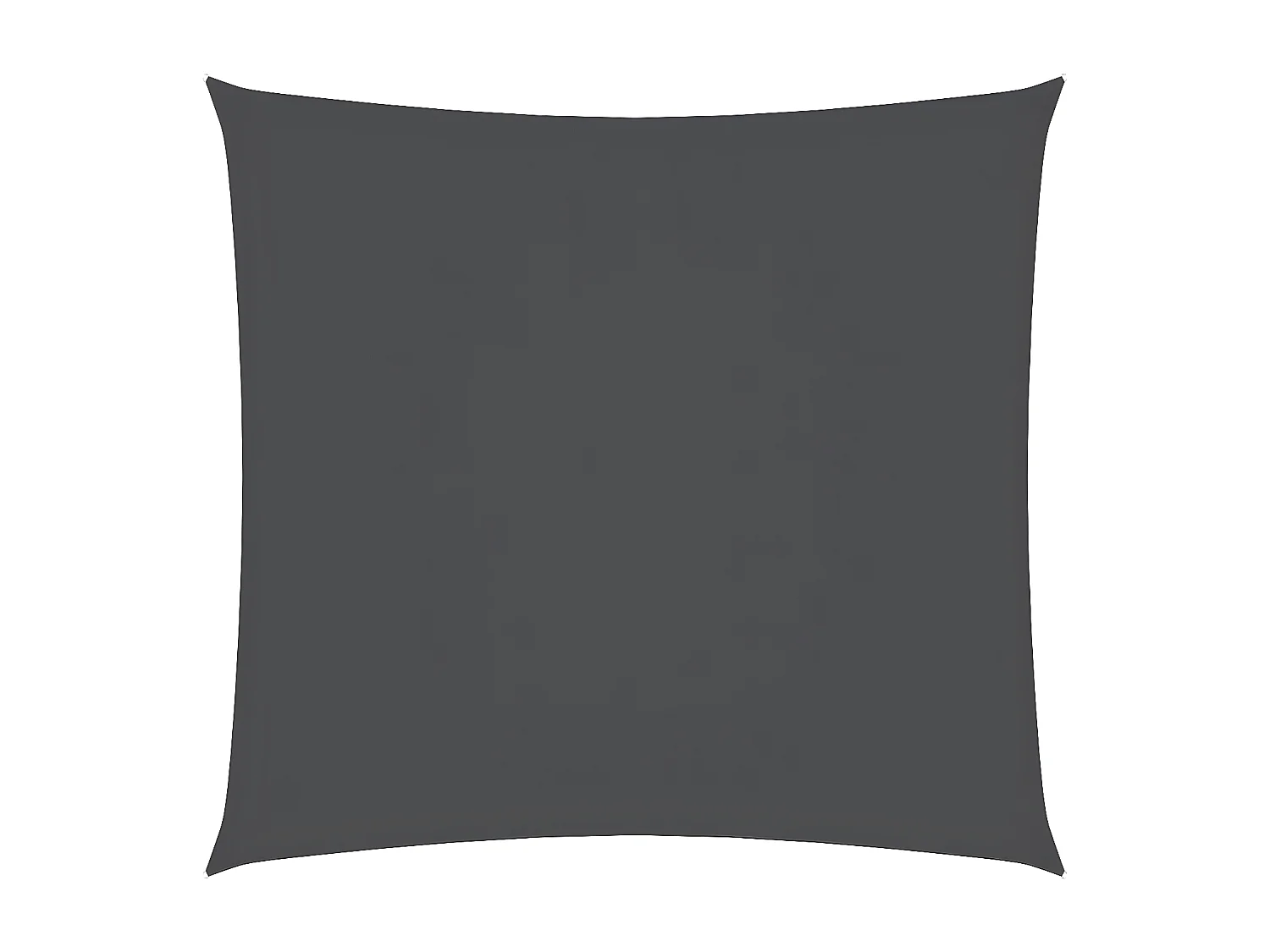 Guarda-sol tecido Oxford quadrangular 3,6x3,6 m antracite