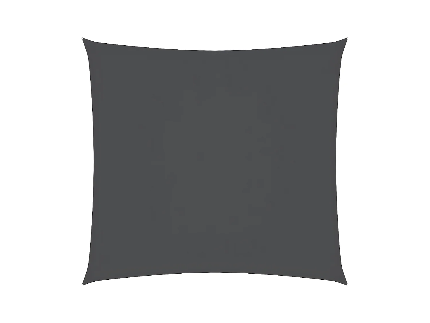 Voile d'ombrage en tissu Oxford carré 3,6 x 3,6 m Anthracite