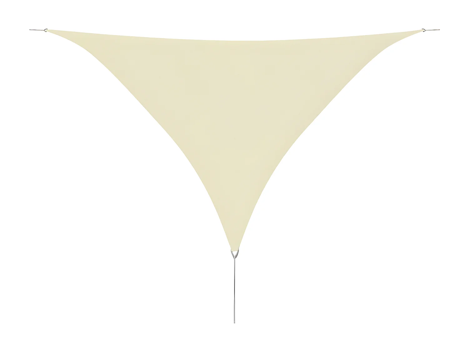 Guarda-sol tecido Oxford triangular 3,6x3,6x3,6 m creme
