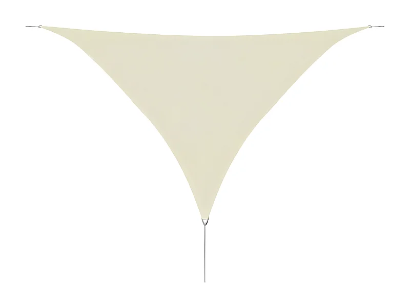 Guarda-sol HDPE triangular 3,6x3,6x3,6 m creme