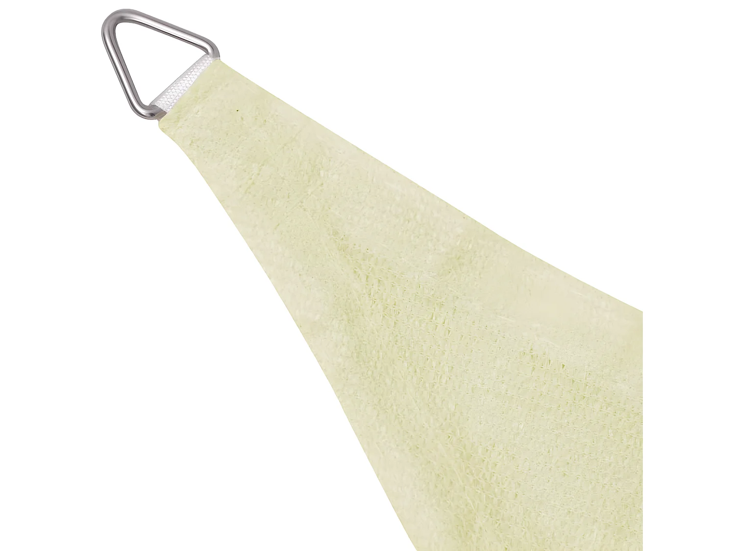 Guarda-sol HDPE triangular 3,6x3,6x3,6 m creme
