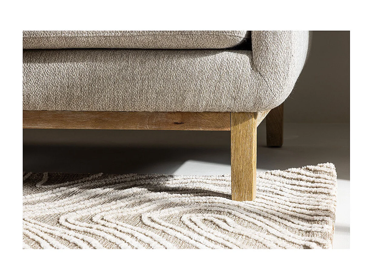 Canapé 3 places en tissu beige OLYMPOS