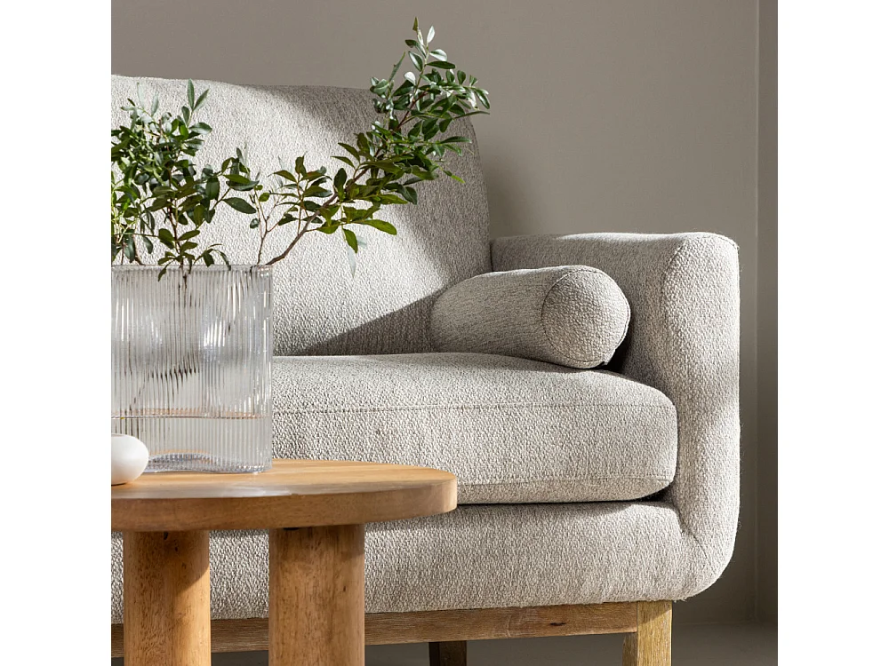 Canapé 3 places en tissu beige OLYMPOS
