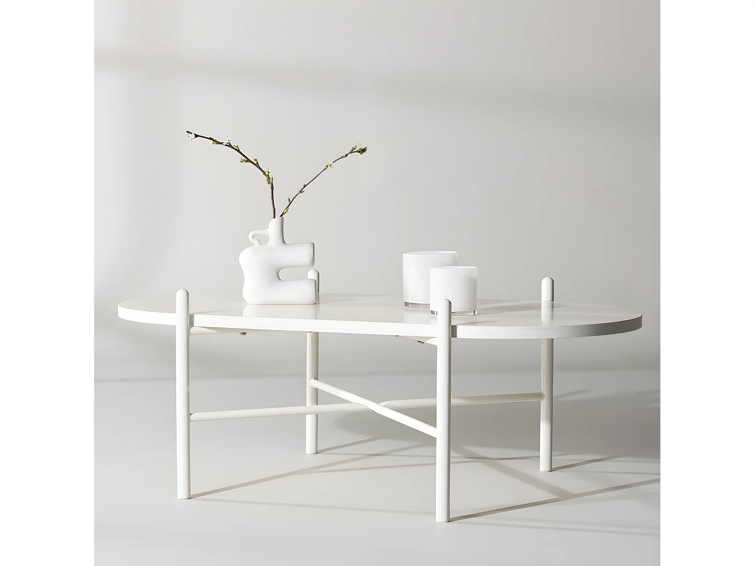 Table Basse Design "Pueblo" 120cm Beige