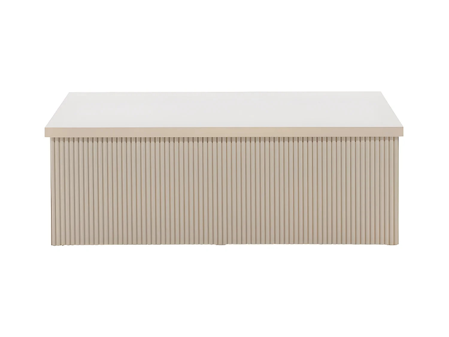 Table Basse Nervurée "Lenox" 90cm Beige