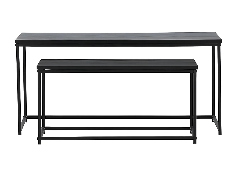 Staal Couchtisch Set mit 2 schwarz.