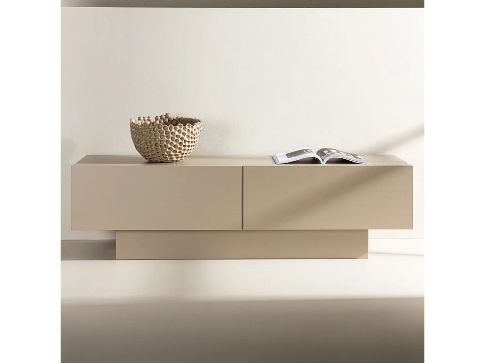 Meuble TV 2 Portes "Cuenca" 160cm Beige