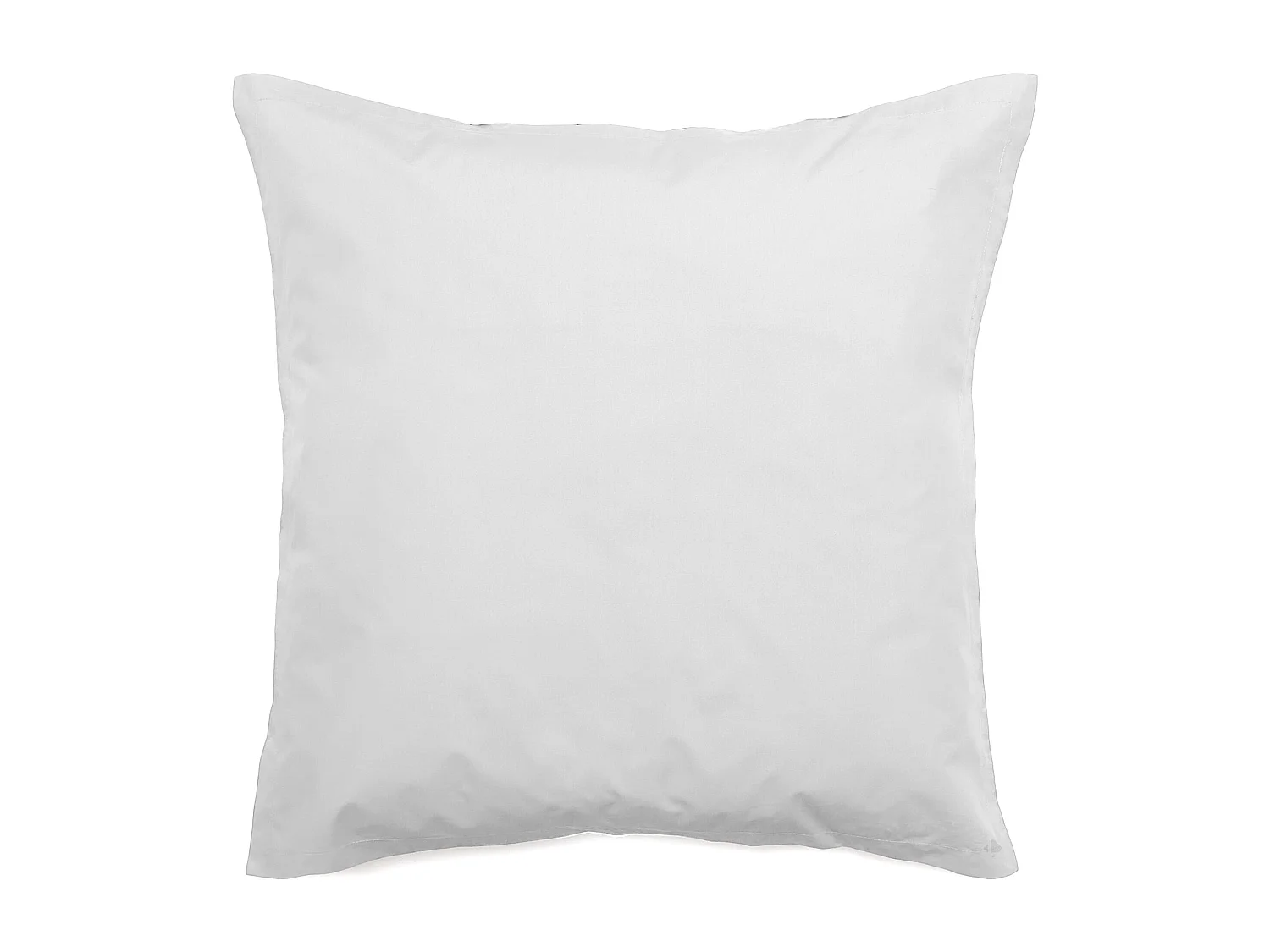 Taie d'oreiller volants plats 65x65 cm percale MANOIR gris Perle