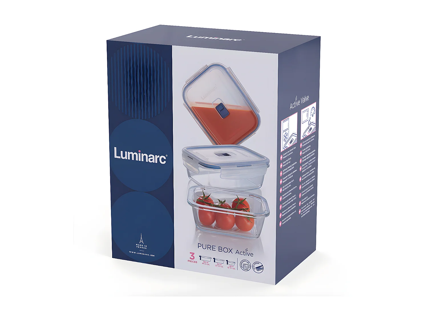 Set de 3 Boîtes rectangulaires Pure box