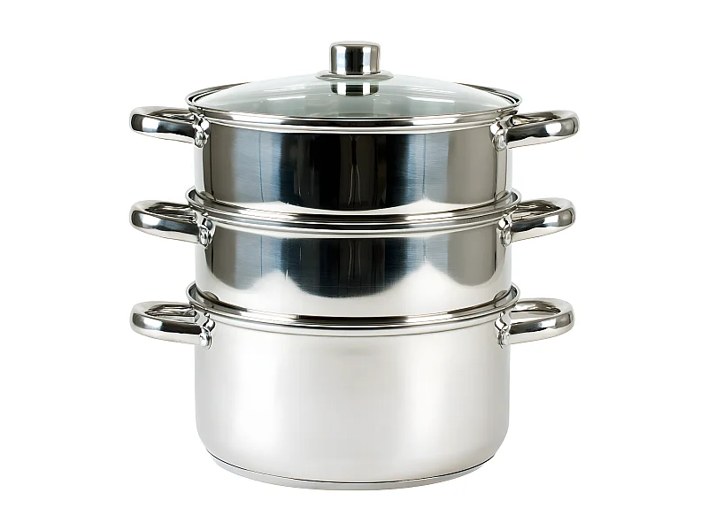 Combiné vapeur inox 20 cm 3 compartiments