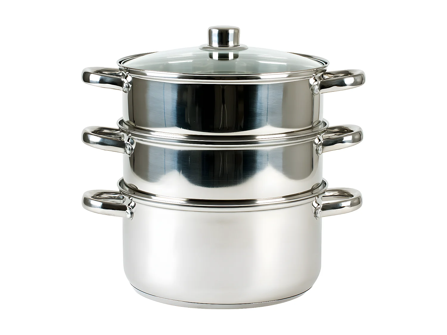 Combiné vapeur inox 24 cm 3 compartiments