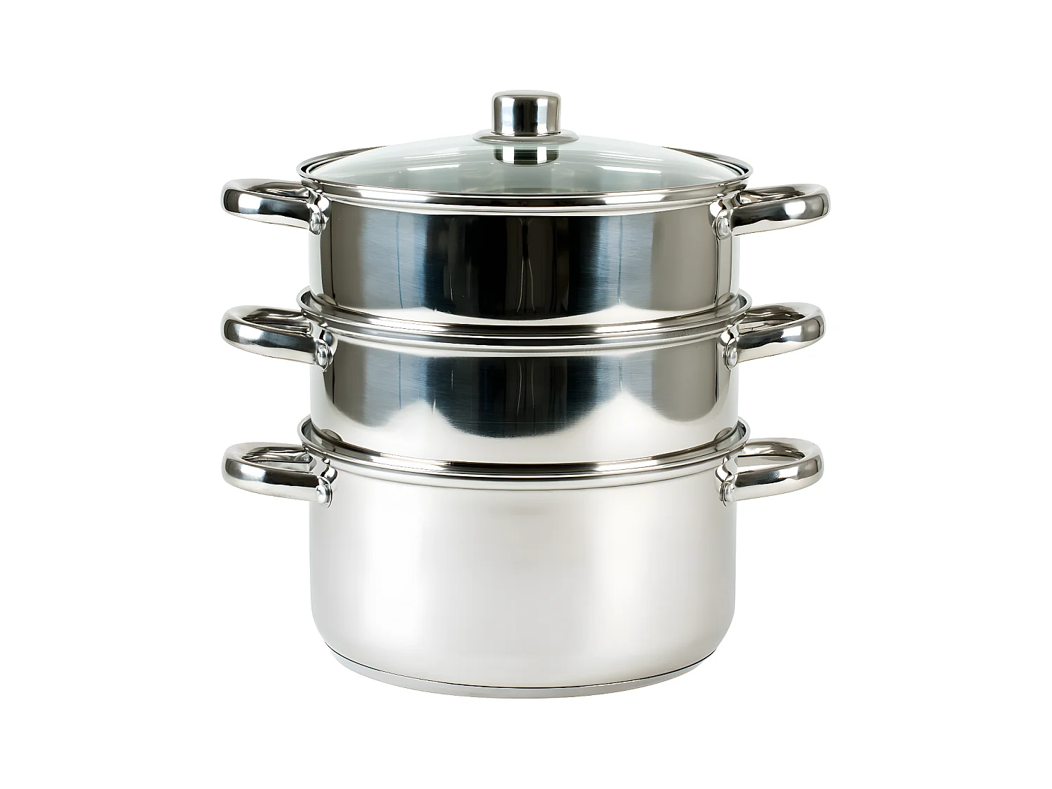 Combiné vapeur inox 24 cm 3 compartiments