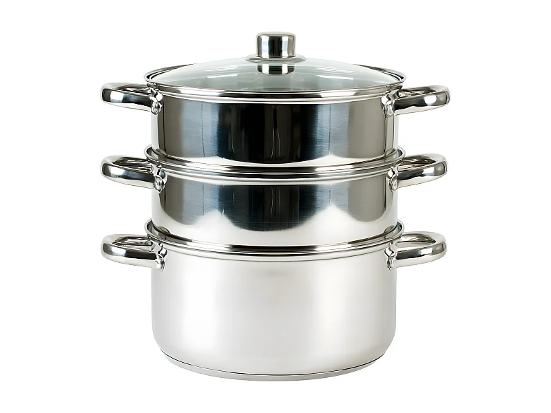 Combiné vapeur inox 24 cm 3 compartiments