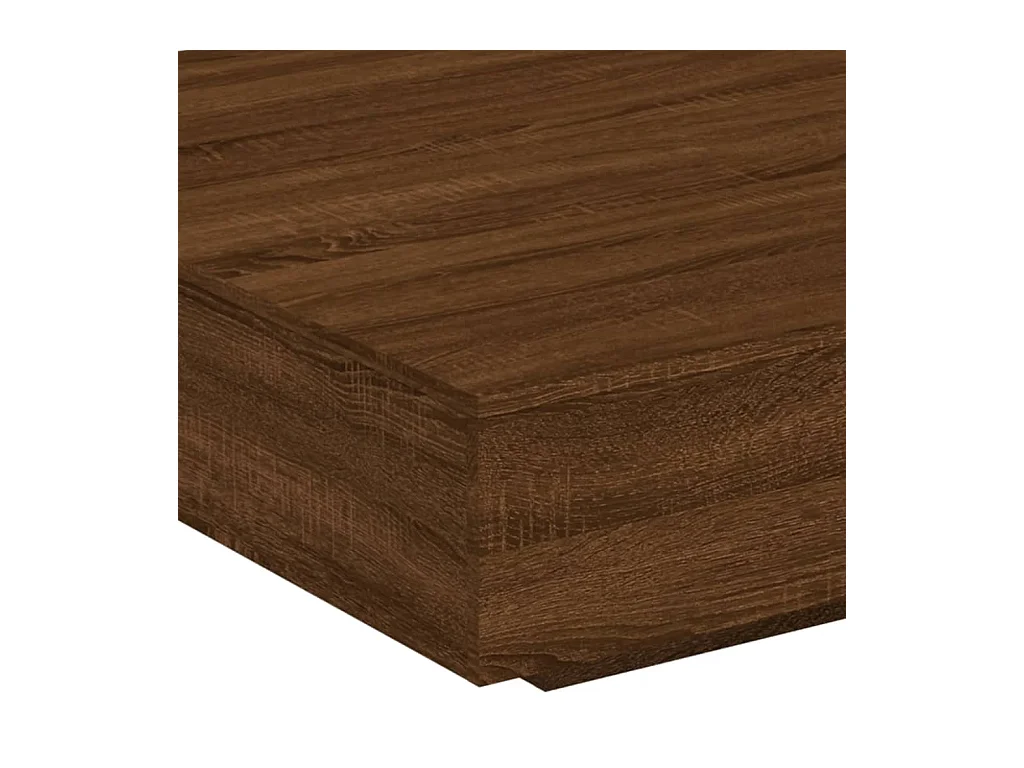 Mesa centro 100x100x31 cm derivados madeira carvalho castanho