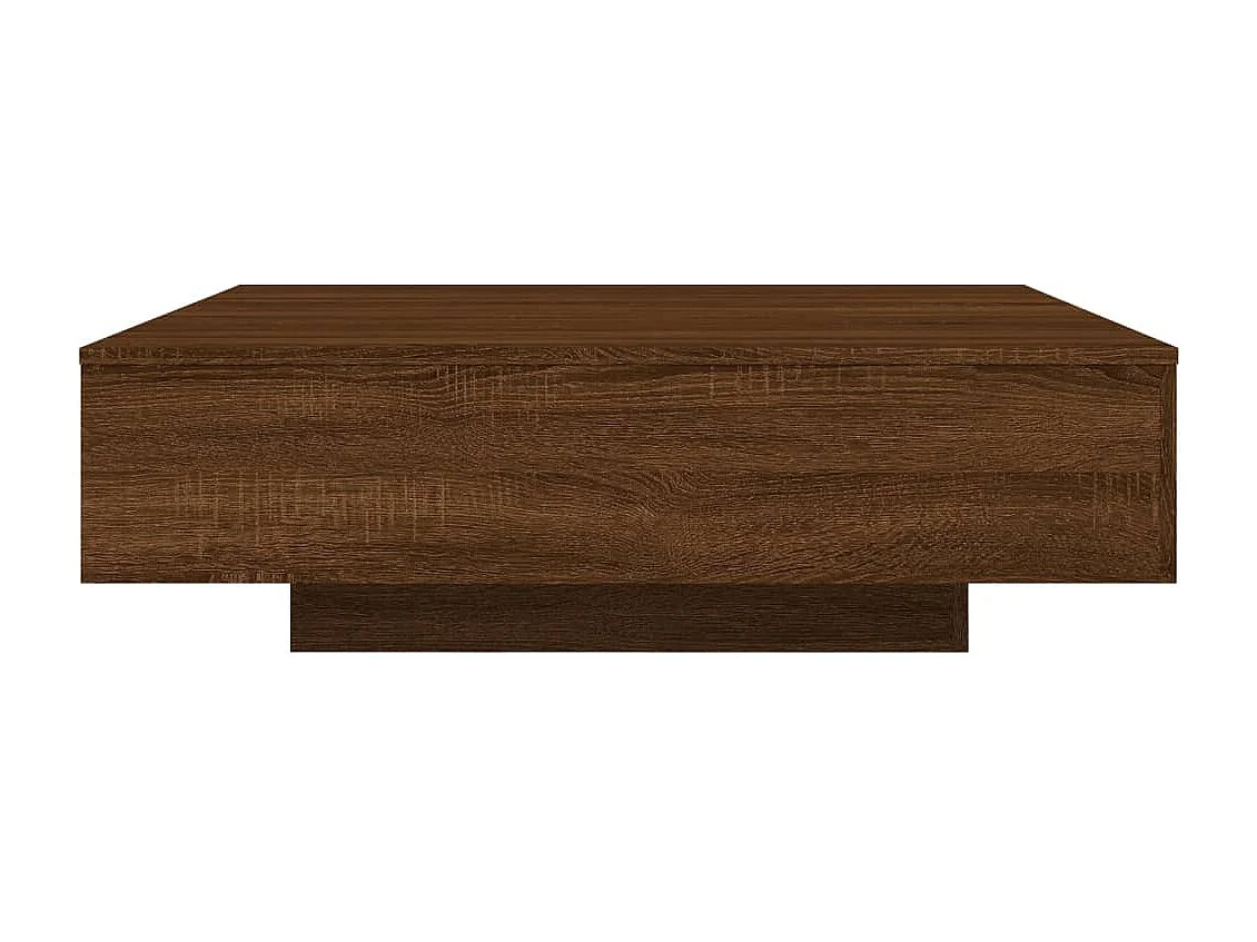 Salontafel 100x100x31 cm bewerkt hout bruin eikenkleur