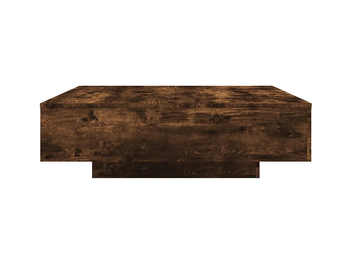 Tavolino da Salotto Rovere Fumo 100x100x31 cm Legno Multistrato