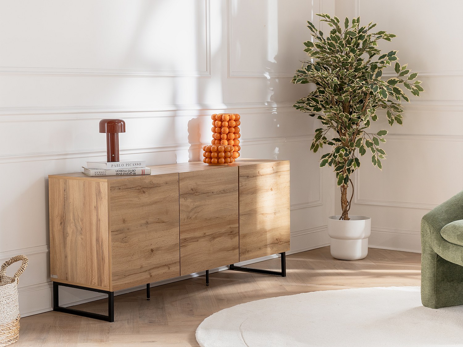 Sideboard mit 3 Türen - Holzfarben - CEVANIA günstig online kaufen