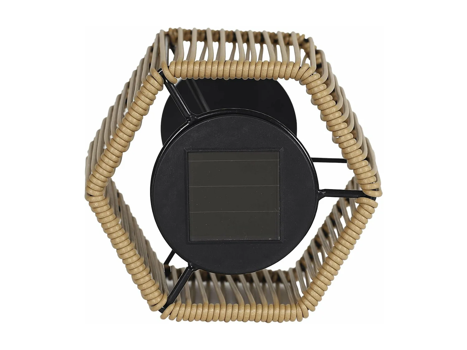 Lampe De Table Solaire Beige H40cm Marron