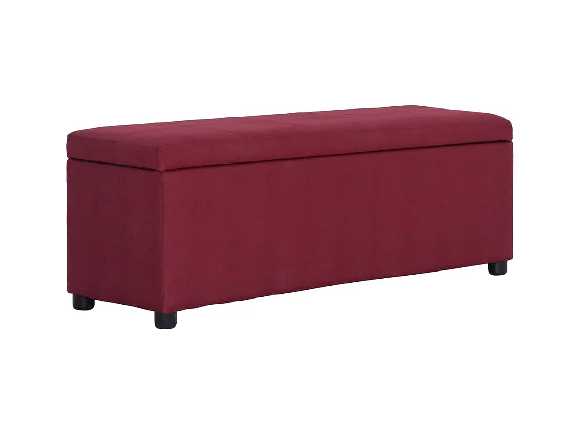 Banc avec compartiment de rangement 116 cm Bordeaux Polyester