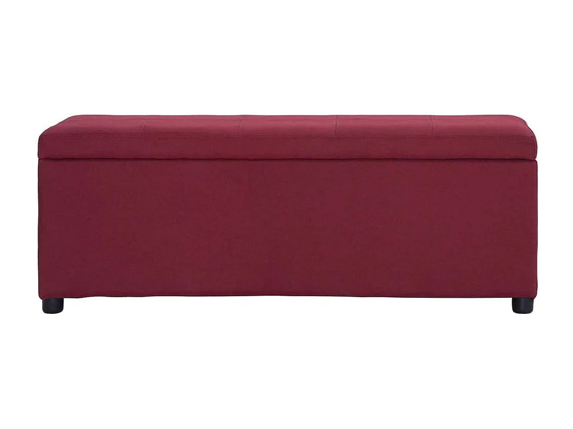 Banc avec compartiment de rangement 116 cm Bordeaux Polyester