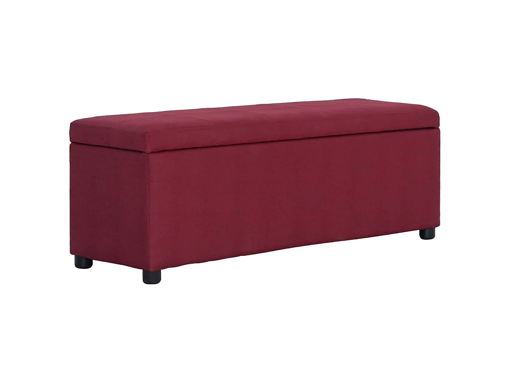 Banc avec compartiment de rangement 116 cm Bordeaux Polyester