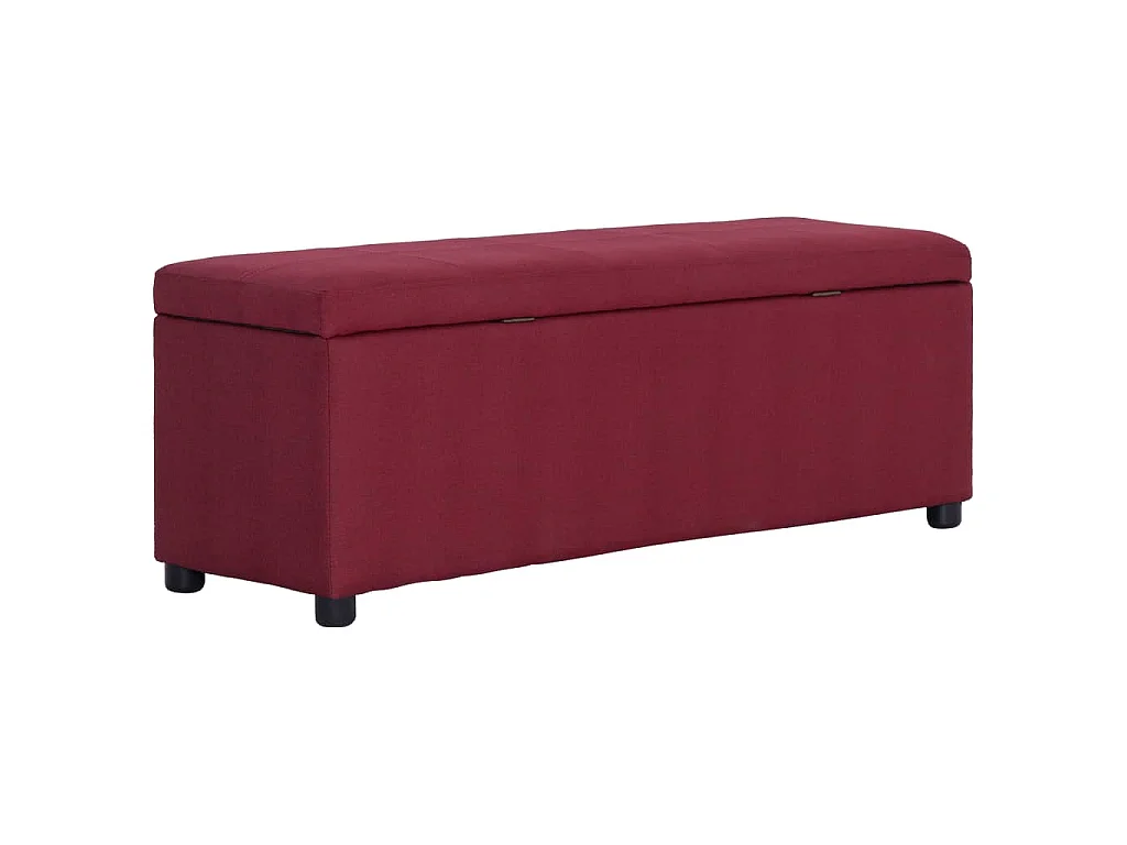 Banc avec compartiment de rangement 116 cm Bordeaux Polyester