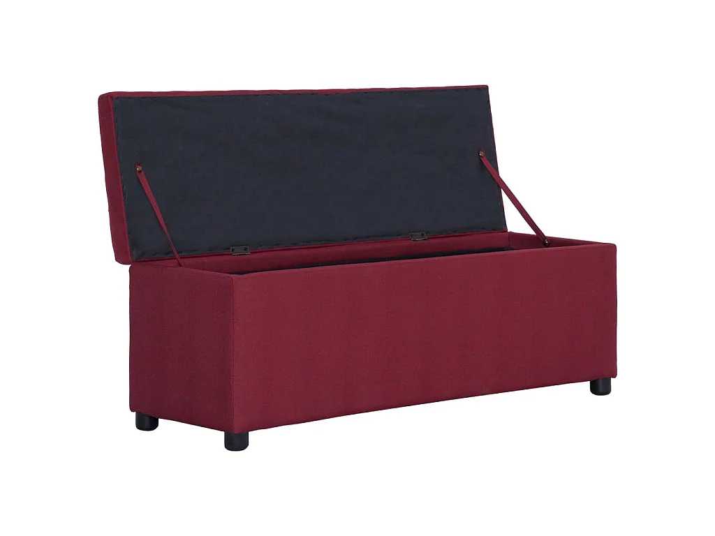 Banc avec compartiment de rangement 116 cm Bordeaux Polyester