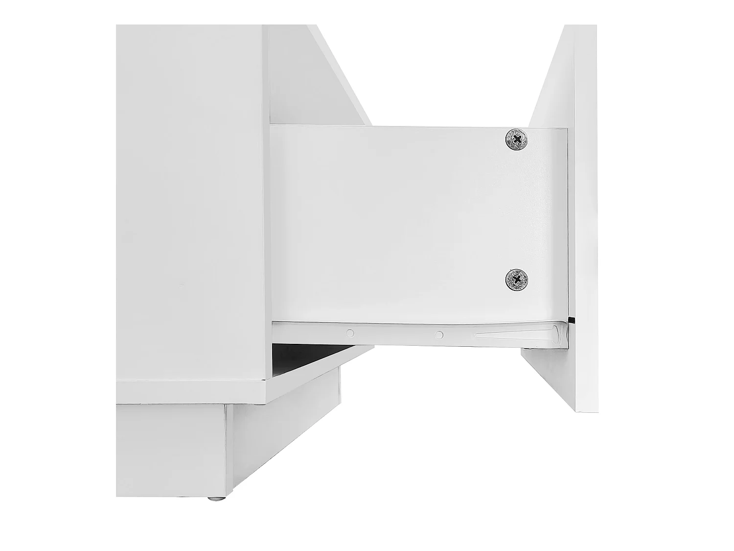 Salontafel met LED - 2 laden & 1 open vak - Wit