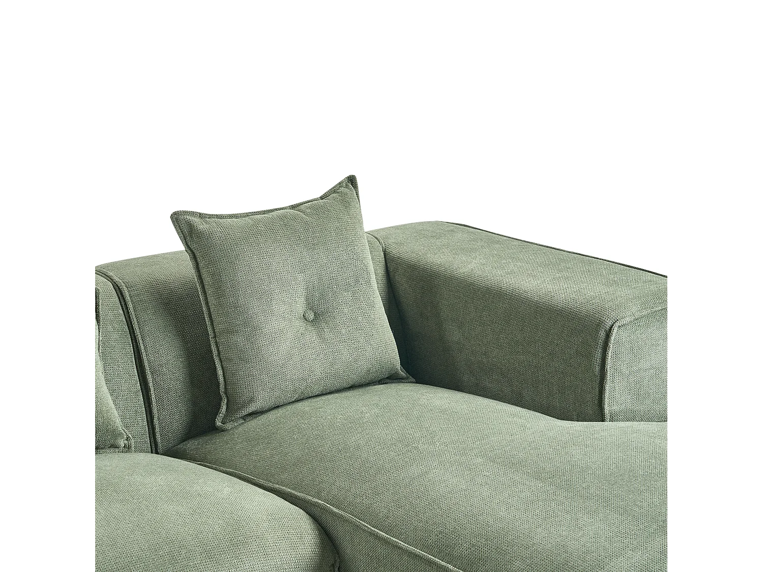 Sofá de canto DOLVA Chenille Verde escuro 3 lugares à esquerda