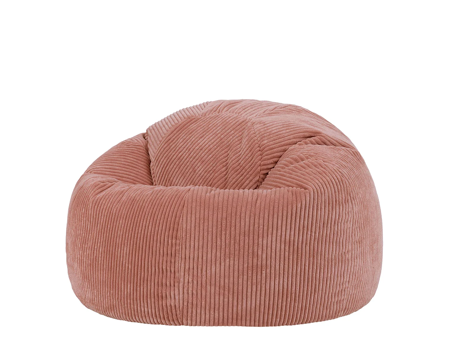 Pouf classique en velours côtelé, rose, chambre et salon - KINGSTON