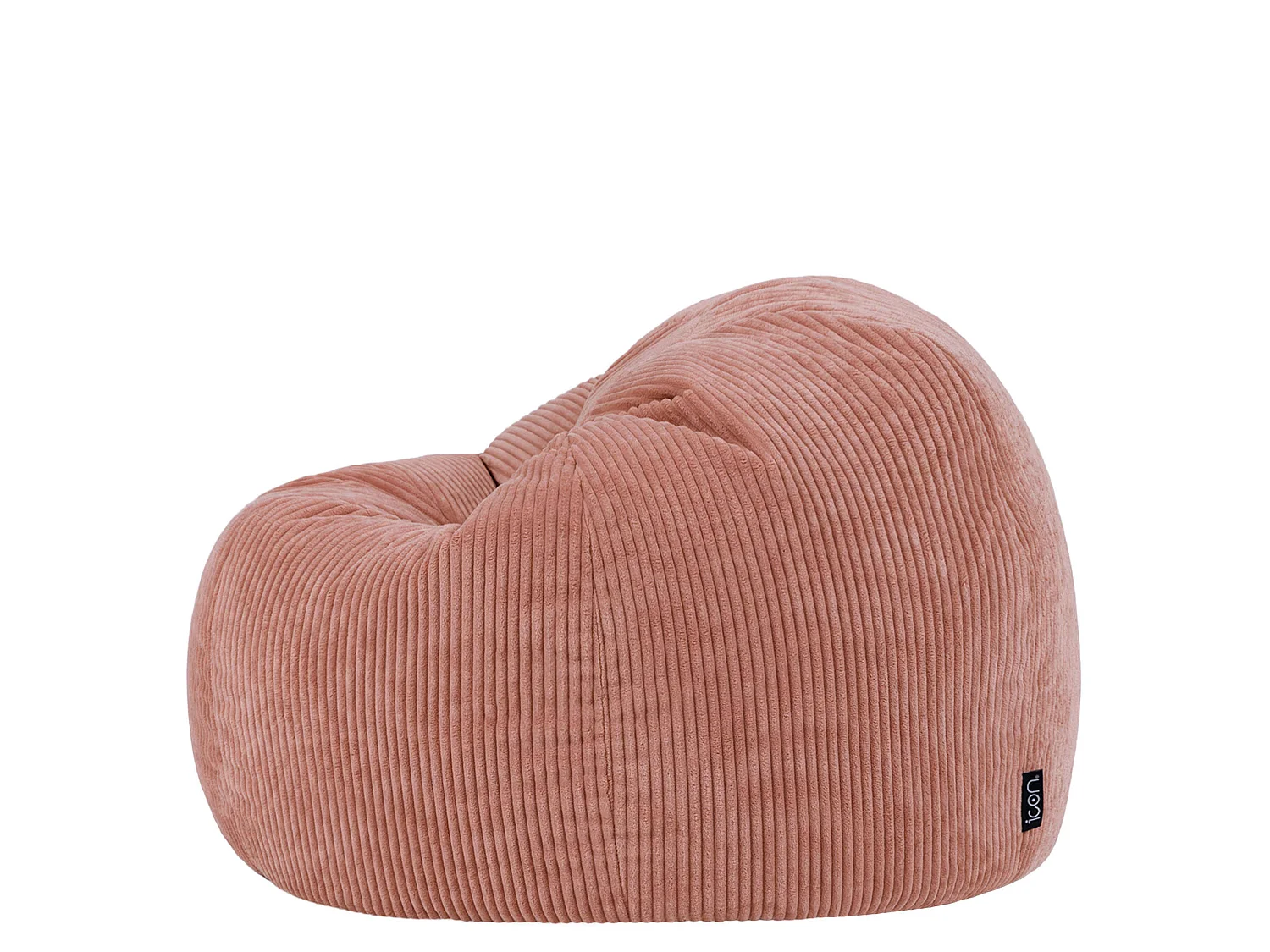 Pouf classique en velours côtelé, rose, chambre et salon - KINGSTON