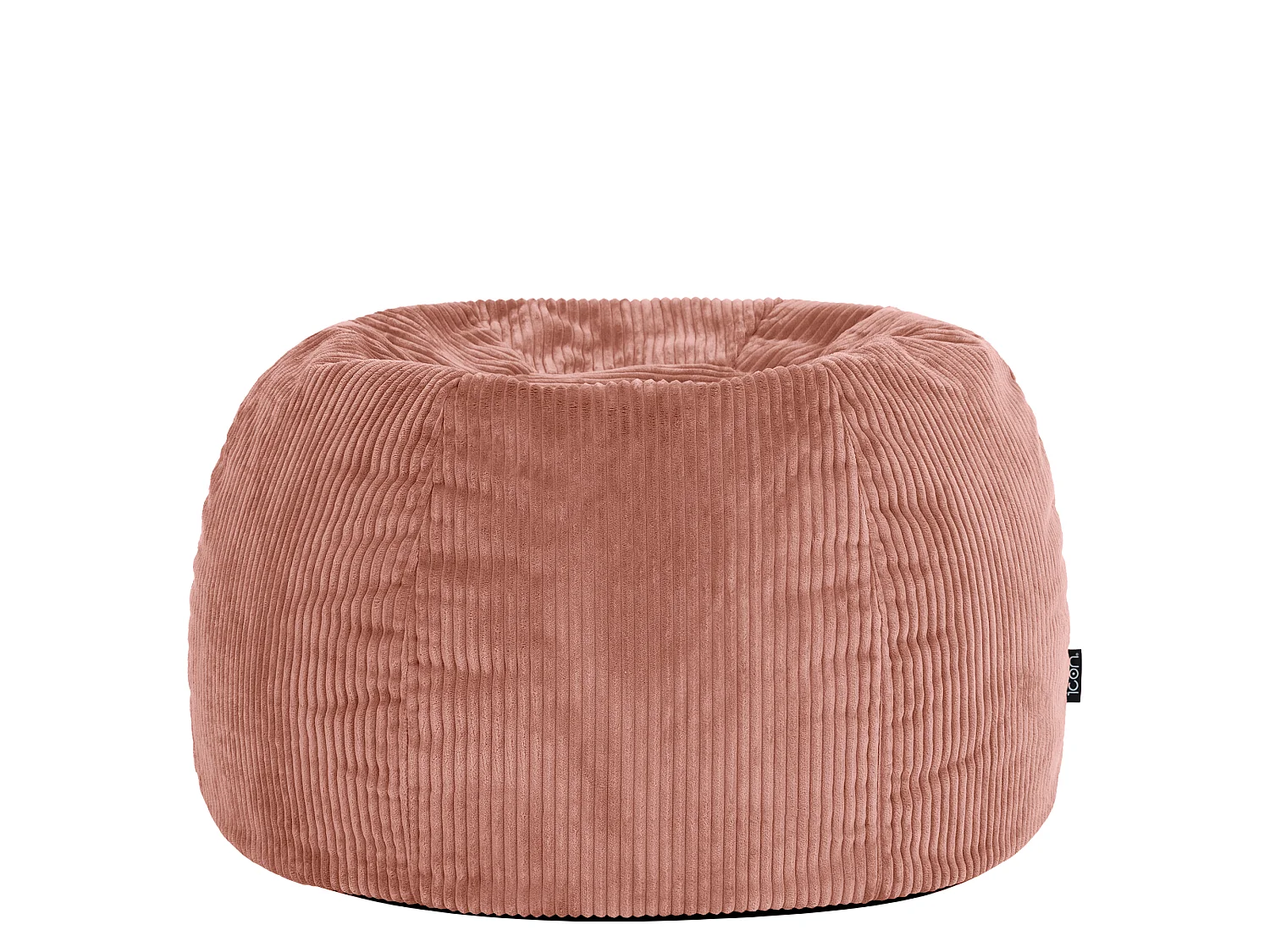 Pouf classique en velours côtelé, rose, chambre et salon - KINGSTON
