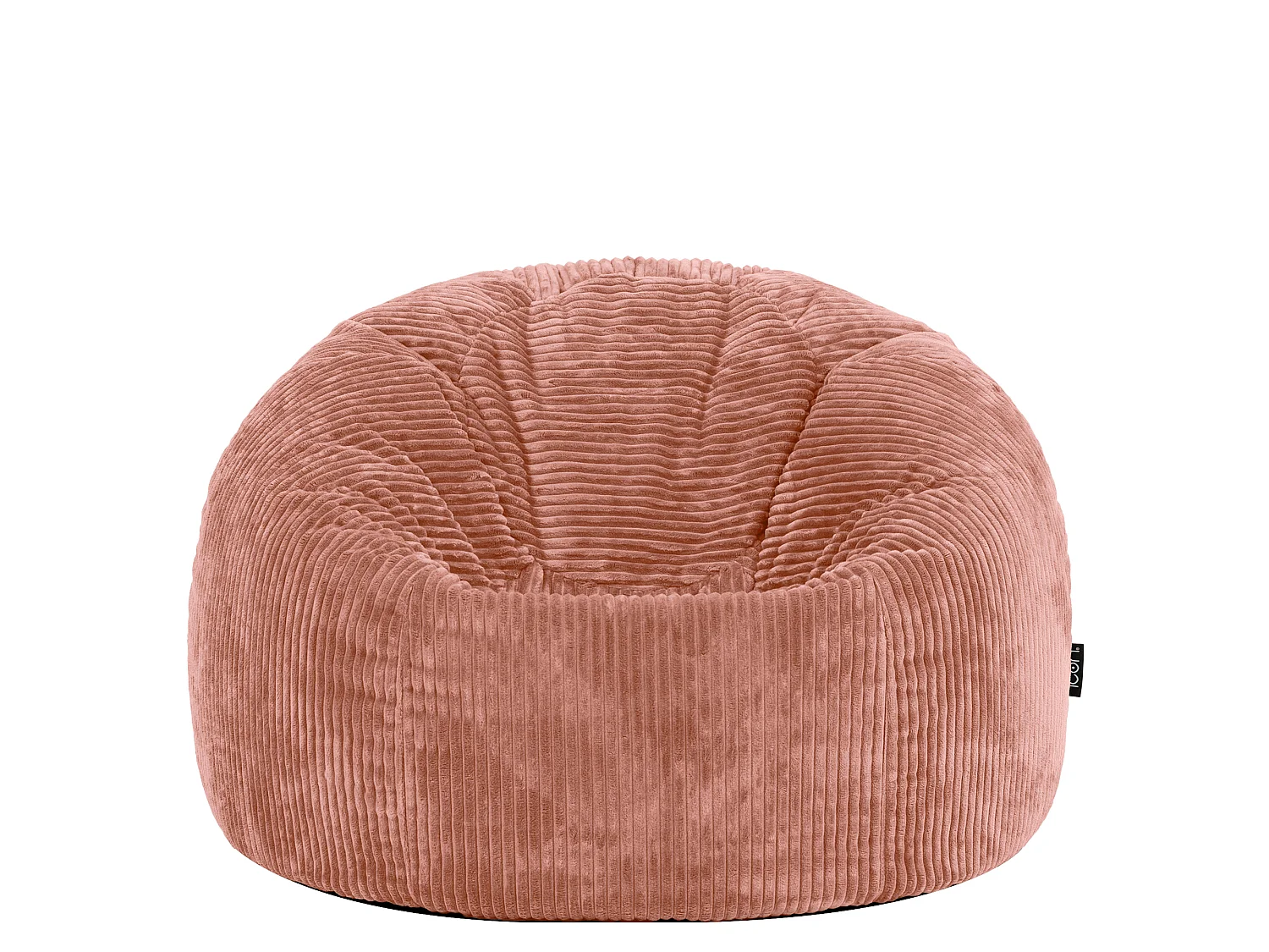 Pouf classique en velours côtelé, rose, chambre et salon - KINGSTON