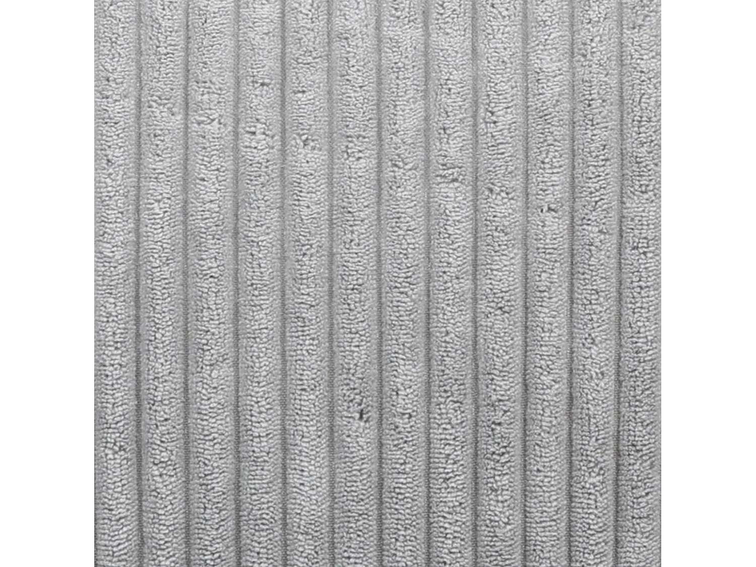 Pouf classique en velours côtelé, gris, chambre et salon - KINGSTON