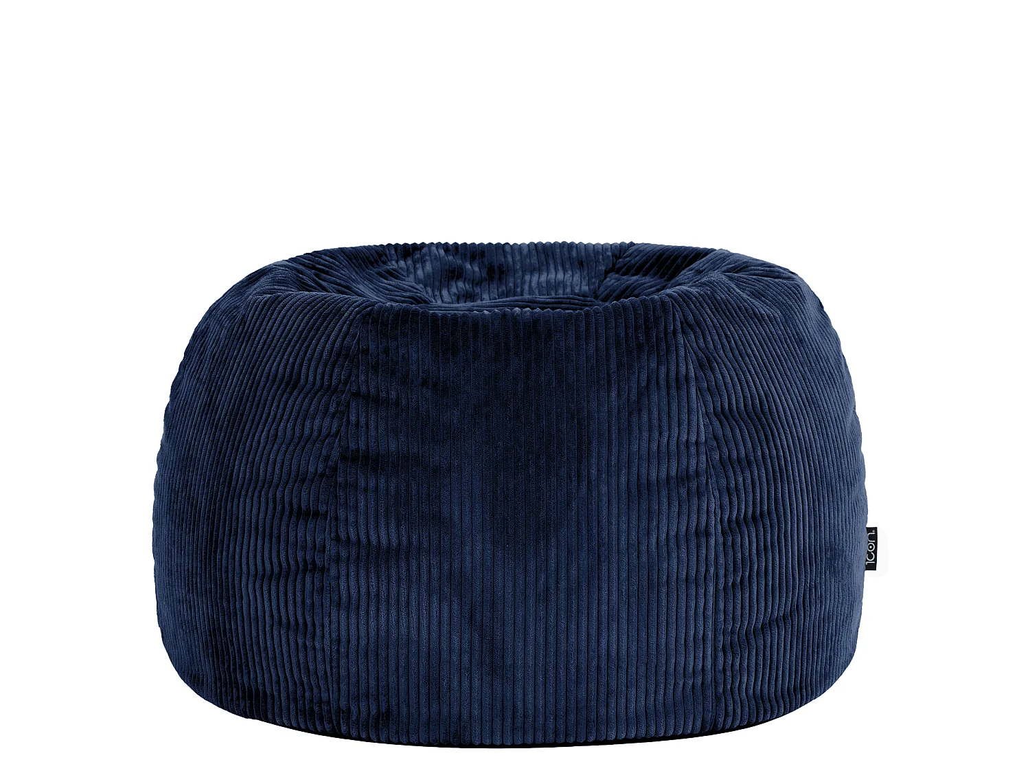 Pouf classique en velours côtelé, bleu marine, chambre et salon - KINGSTON