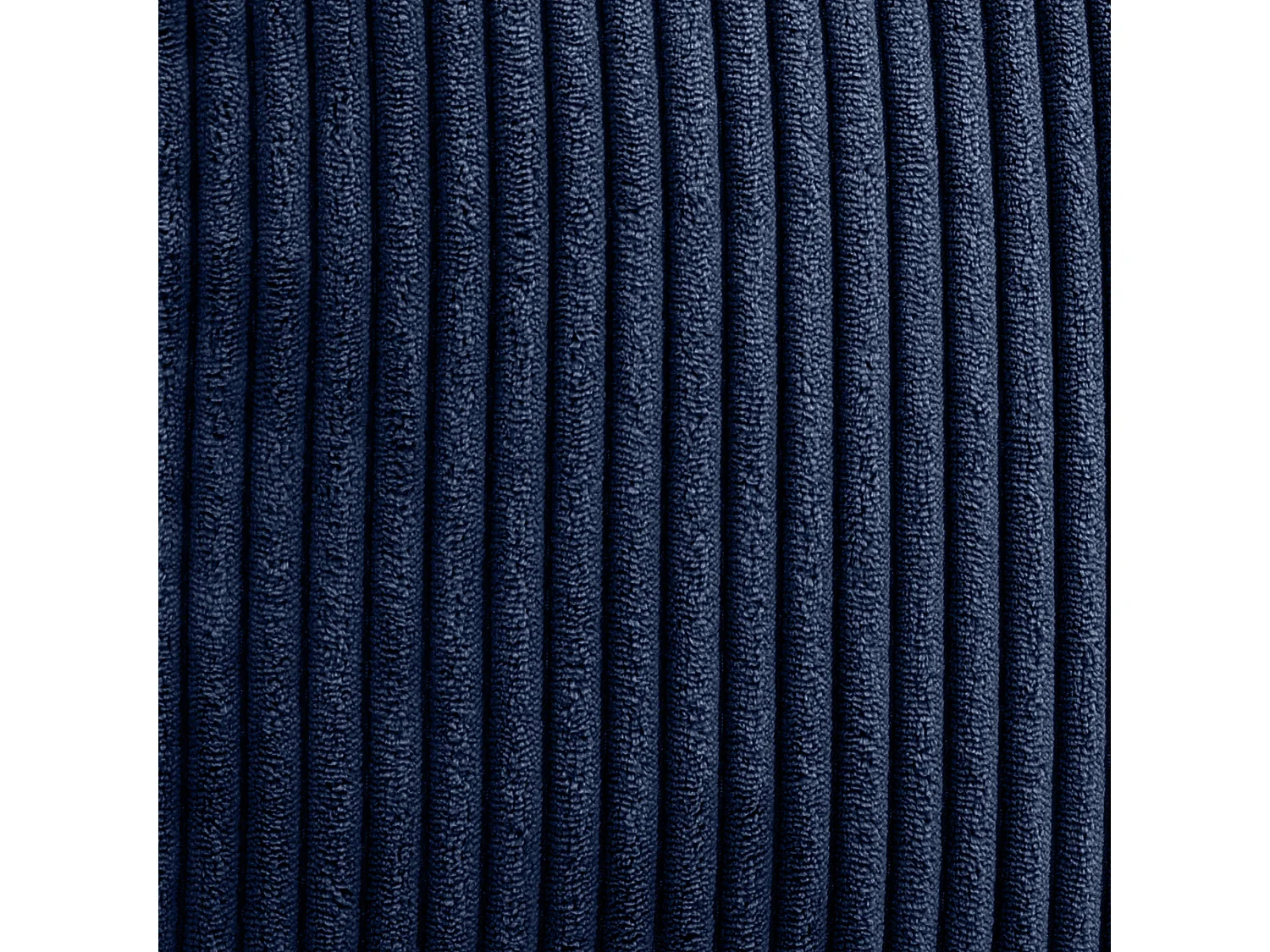 Pouf classique en velours côtelé, bleu marine, chambre et salon - KINGSTON
