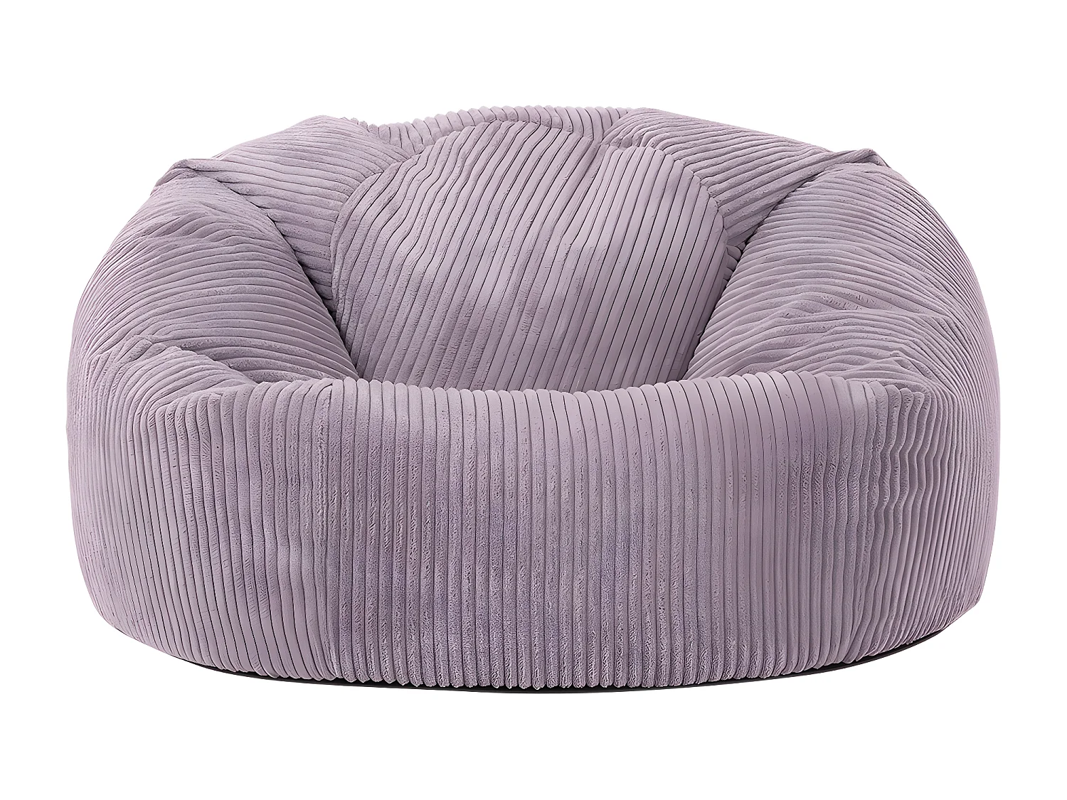 Pouf classique en velours côtelé, violet lavande, chambre et salon - KINGSTON