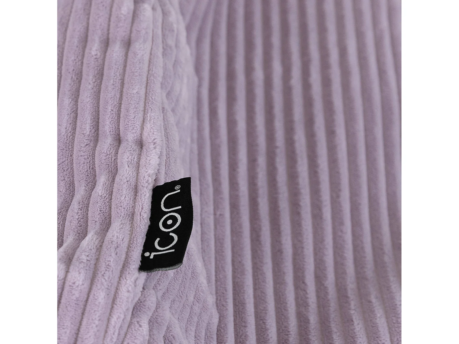 Pouf classique en velours côtelé, violet lavande, chambre et salon - KINGSTON