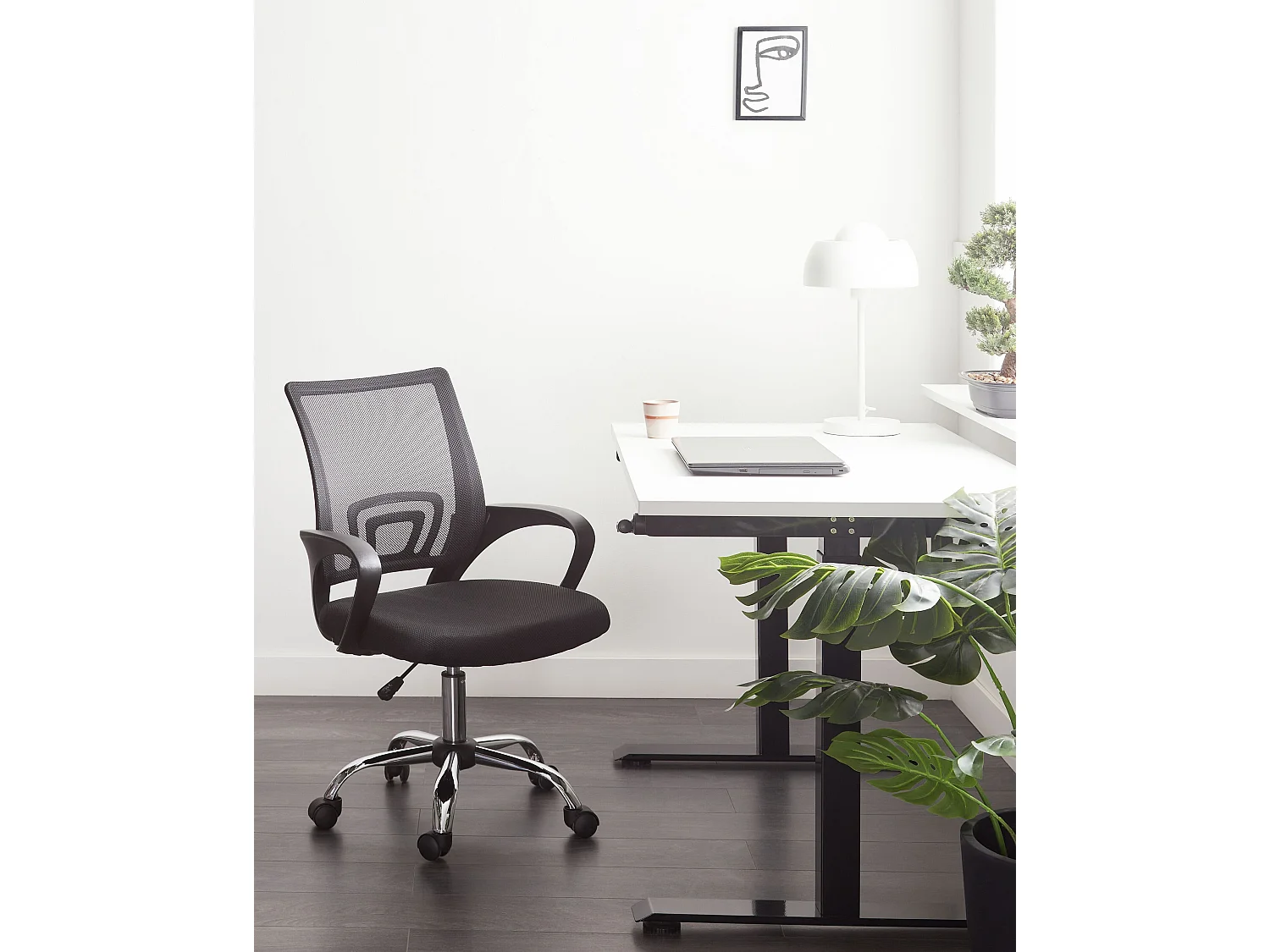 Bürostuhl schwarz höhenverstellbar drehbar Schreibtischstuhl Solid