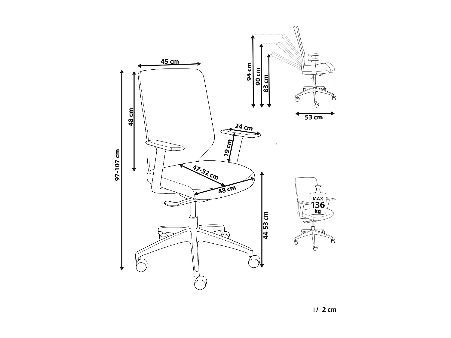 Chaise de bureau VIRTUOSO Taupe