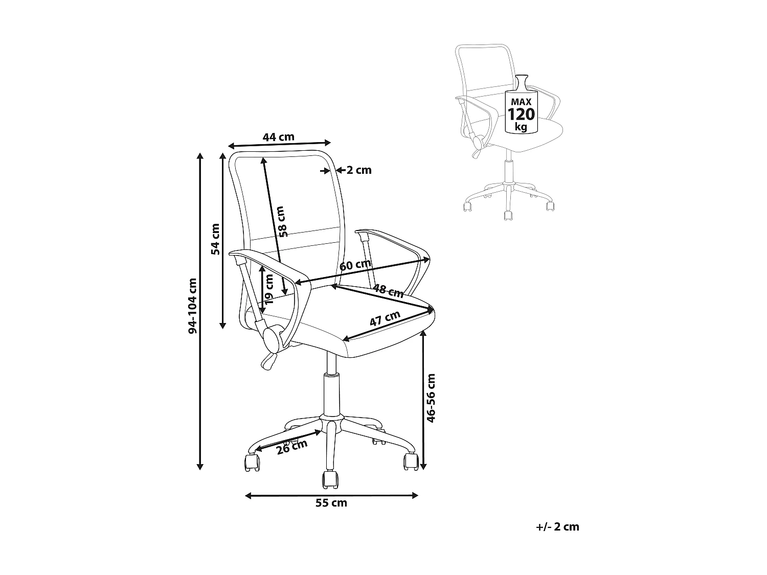 Chaise de bureau BEST Bleu