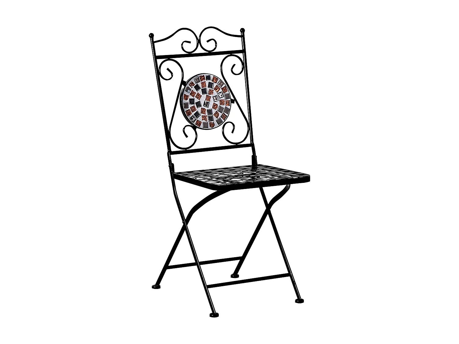 Lot de 2 chaises de jardin CARPINO Métal Noir