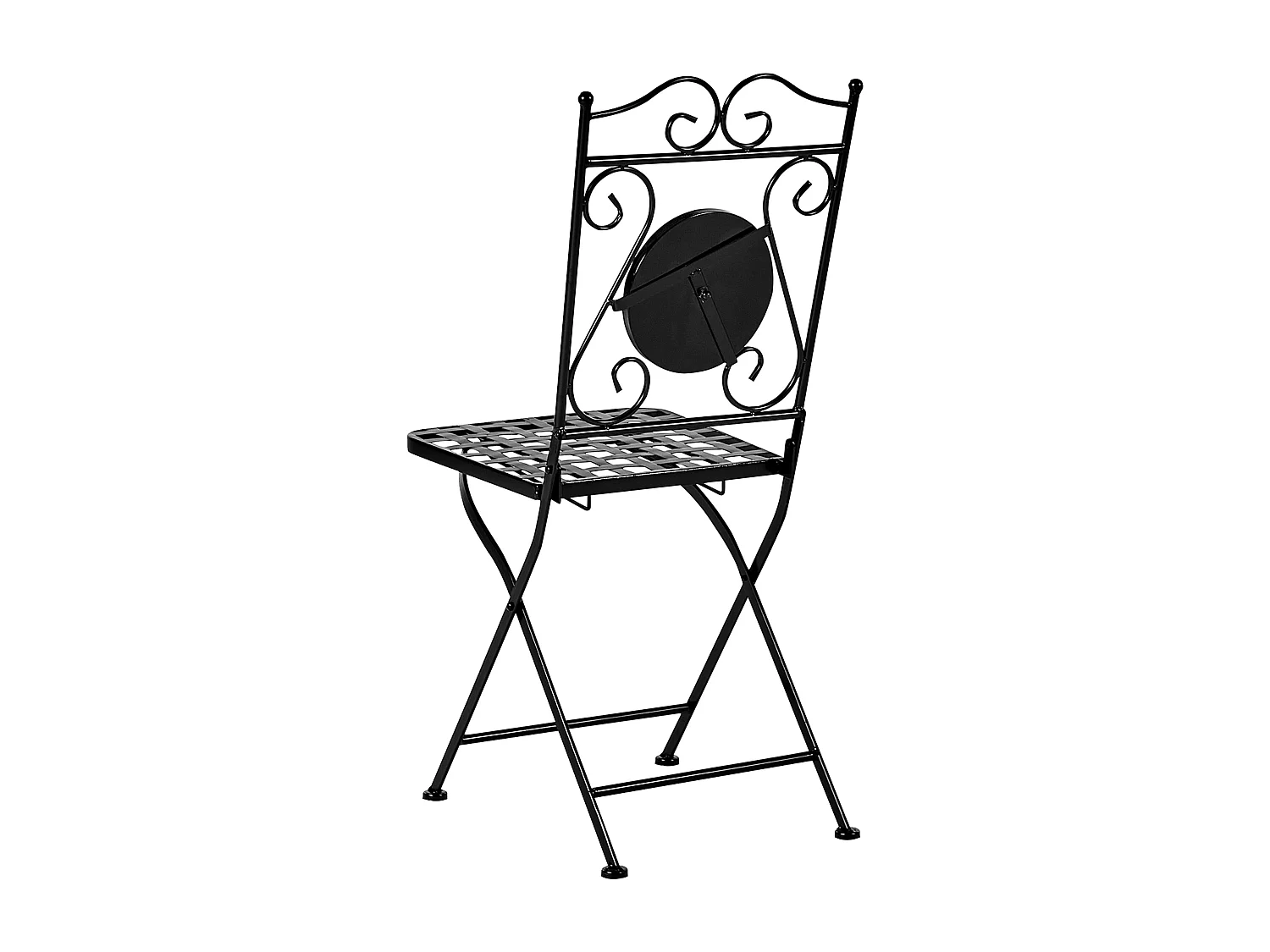 Lot de 2 chaises de jardin CARPINO Métal Noir